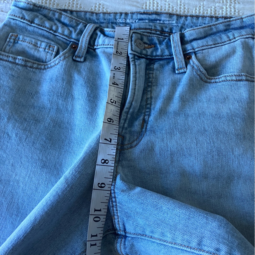OLD NAVY O.G. Loose Wide Leg Light Wash High Rise Jeans Size 6 (measure 8-10) - Picture 8 of 11